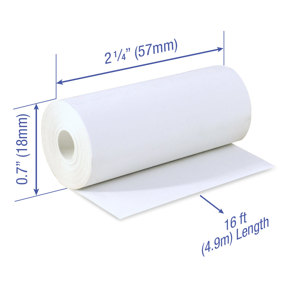 POS1 Thermal Paper 2 1/4 x 16 ft x 18mm CORELESS BPA Free fits Pidion BIP-1500 and Poynt 200 rolls