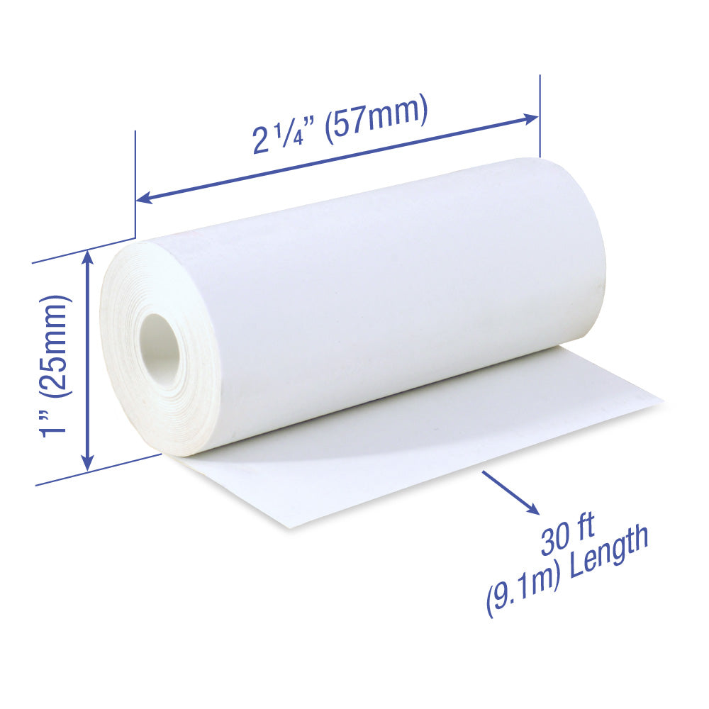 POS1 Thermal Paper 2 1/4 x 30 ft x 25mm CORELESS BPA Free 144 rolls