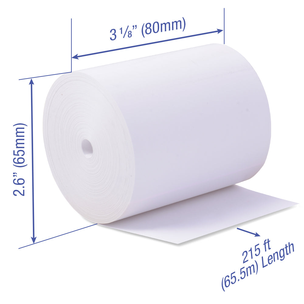 Thermal Paper 3 1/8 x 215 ft x 50 rolls CORELESS BPA Free