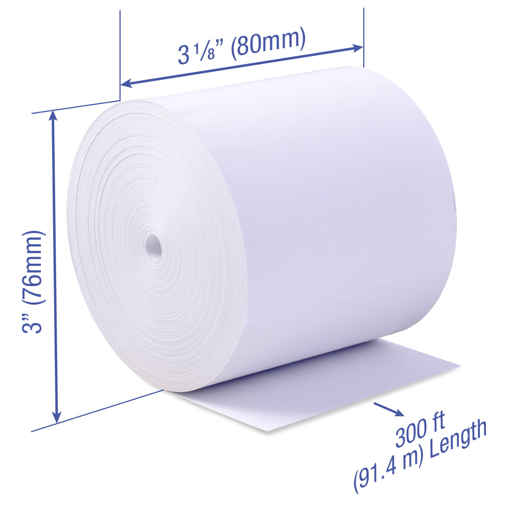 3 1/8 x 300 ft thermal paper roll